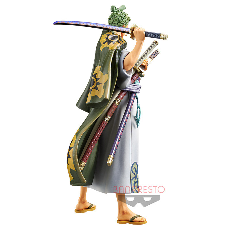 Bandai Genuíno Uma Peça Dxf Roronoa Zoro Terra De Wano Figurine